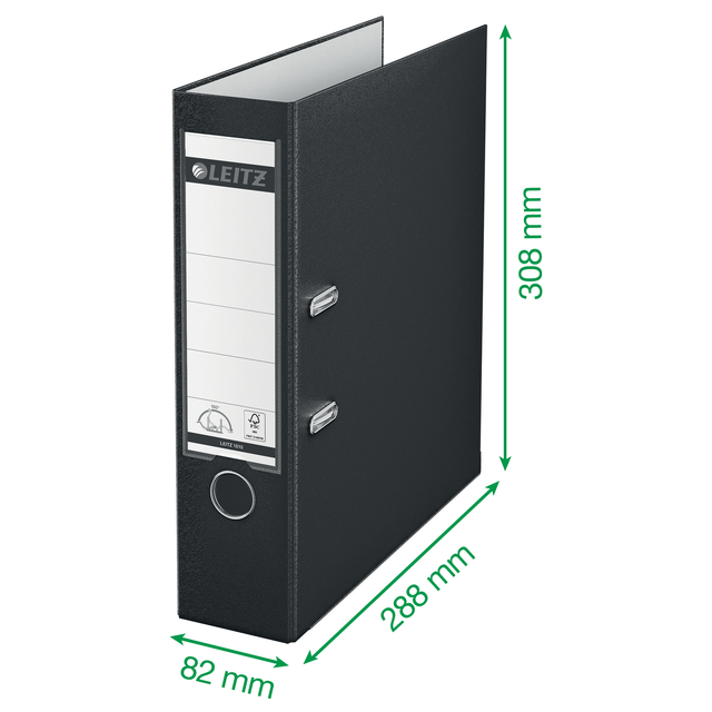 Lever arch file Leitz  80mm PP A4 gray