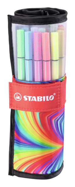 Viltstift STABILO Pen 68/25 Arty roletui medium assorti set à 25 stuk
