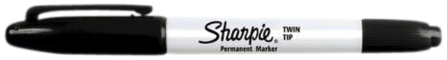Viltstift Sharpie rond Twin tip ultra fijn & fijn zwart 2 stuks