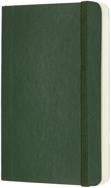 Notitieboek Moleskine pocket 90x140mm blanco soft cover myrtle green