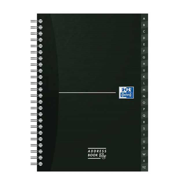 OXFORD Office Essentials A5 Hardback Twin-wire A-Z Address Book Specific Ruling 144 Pages Assorted Colours