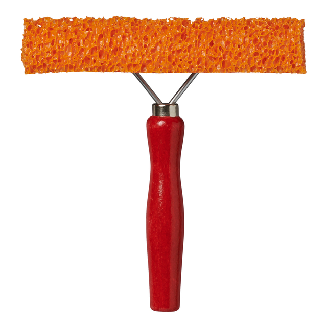 Raamtrekker ProPlus met houten steel 145mm rood