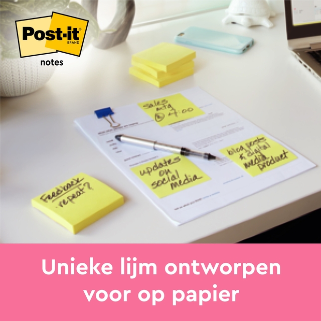 Memo Pad Post-it Z-Note R330 76x76mm yellow 12 pieces