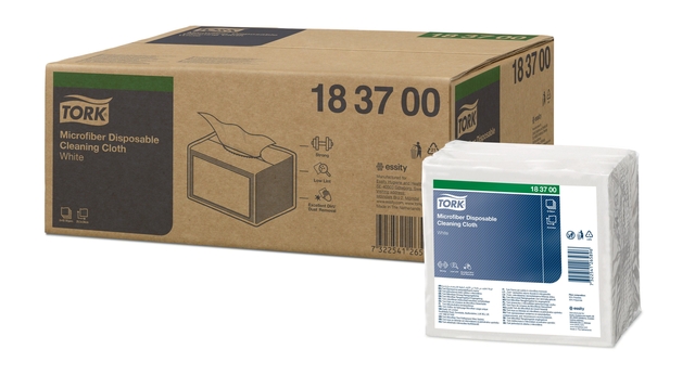 Microvezeldoek Tork Premium disposable 40 vel wit 183700