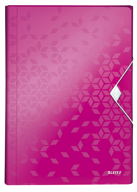 Expanding File Organizer Leitz WOW A4 6 compartments pink