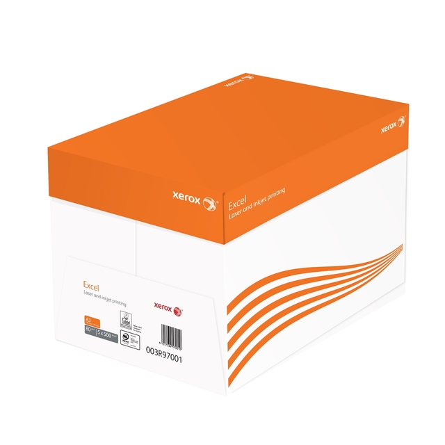 Kopieerpapier Xerox Excel A3 80gr wit 500 vel