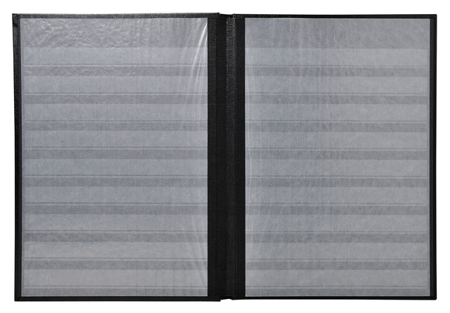 Postzegelalbum Exacompta 22.5x30.5cm 48 zwarte pagina's zwart
