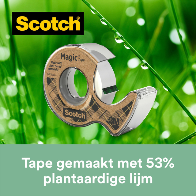 Adhesive tape Scotch Magic 919 19mmx20m transparent + recycled dispenser