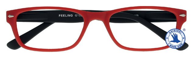 Leesbril I Need You +3.00 dpt Feeling rood-zwart