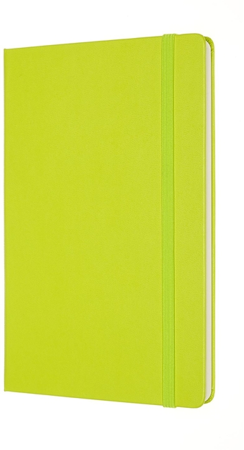 Notitieboek Moleskine large 130x210mm blanco hard cover lemon green