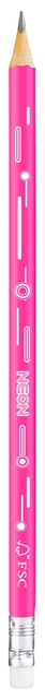 Grafietpotlood Maped Neon met gum pot à 72 stuks assorti