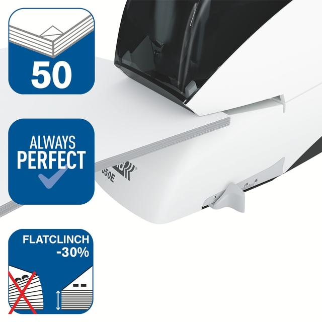 Stapler Rapid Supreme contactless electric 5050e 50 sheets white