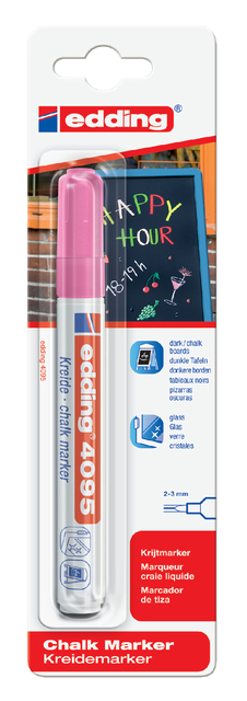 edding 4095 chalk marker blister of 1 neon pink