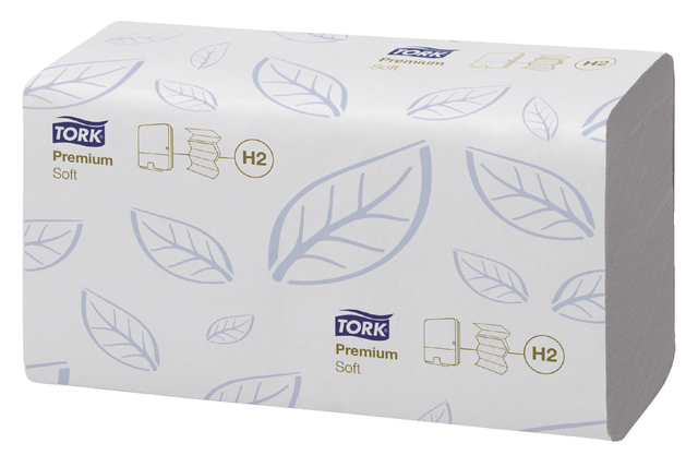 Handdoek Tork H2 Xpress Premium multifold 2-laags 212x340mm 21x110 vel wit 100288