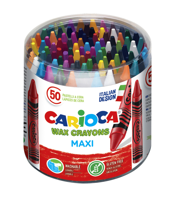 Waskrijt Carioca Maxi pot á 50 stuks assort