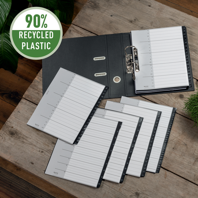 Tabblad Leitz Recycle A4 11-gaats A-Z extra breed PP