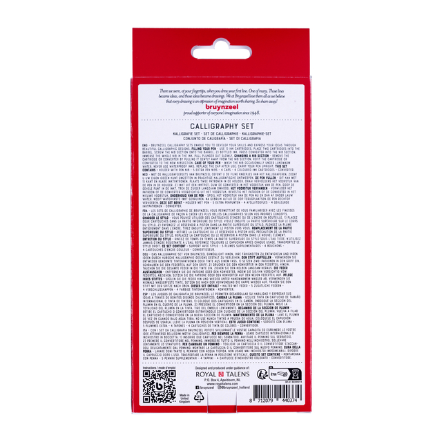 Kalligrafiepen Bruynzeel luxe set à 14 stuks 6034401