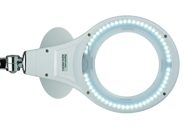 Loeplamp MAUL Makro LED met tafelklem lens 144 cm2 wit