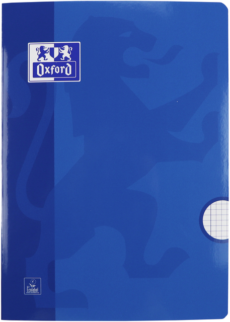 Schrift Oxford School A4 ruit 5x5mm 72 pagina's 80gr assorti