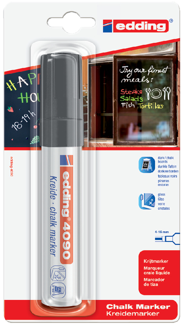 edding 4090 chalk marker blister of 1 black