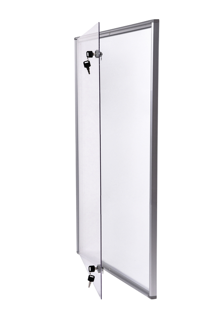 Binnenvitrine wand MAULextraslim whiteboard 9xA4 met slot