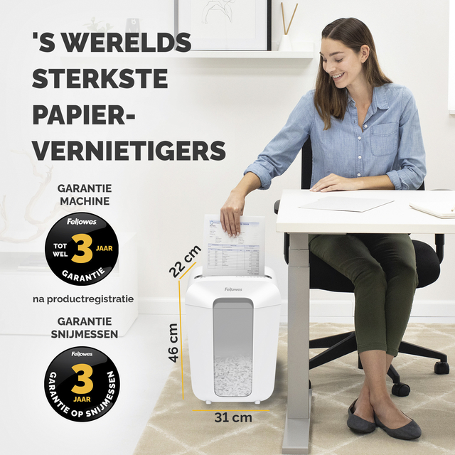 Paper shredder Fellowes Powershred LX70 4x40mm white