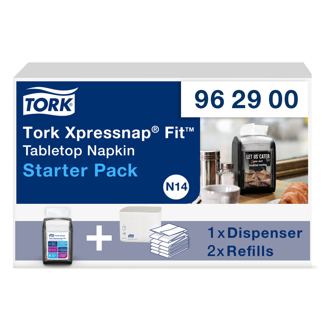 Starter pack Dispenser Tork Xpressnap Fit® Tabletop N14 black 96290