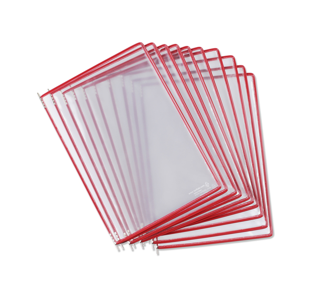 Zichtpaneel Tarifold A4 verticaal rood 10 stuks