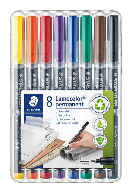 Staedtler Lumocolor Pen Wllt 318WP8 Pk8