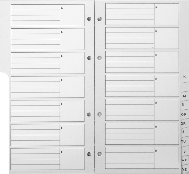 Refill for phone registry Kangaro A-Z 4-holes