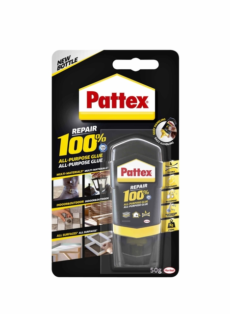 All-purpose glue Pattex 100% tube 50 grams on blister