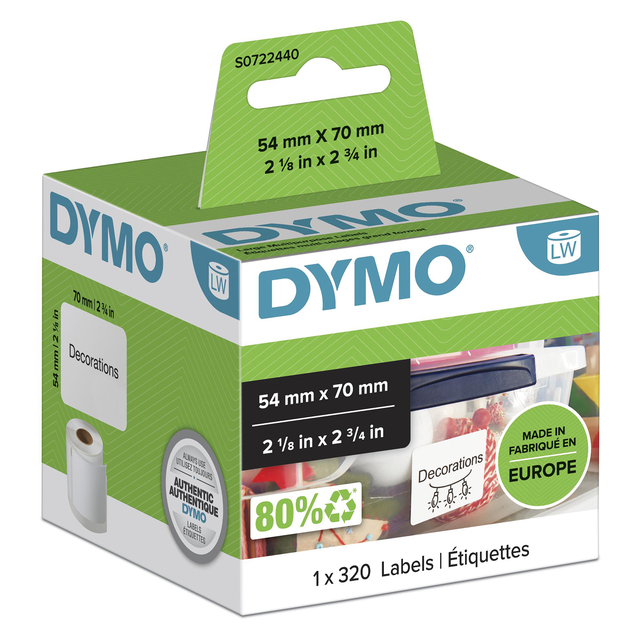 Dymo Disc Label 54X70 99015/S0722440