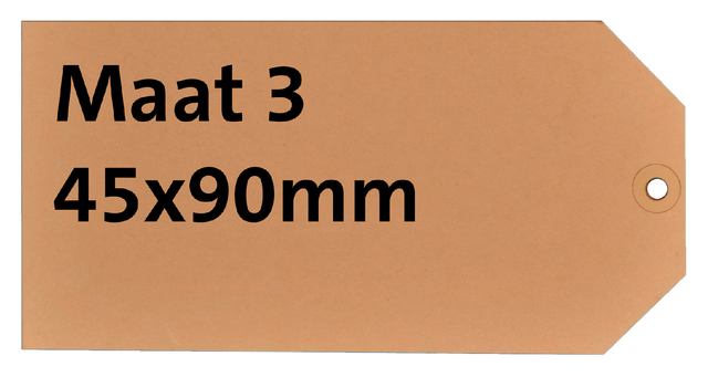Label tags HF2 carton Nr3 200gr. 45x90mm 1000 pcs.