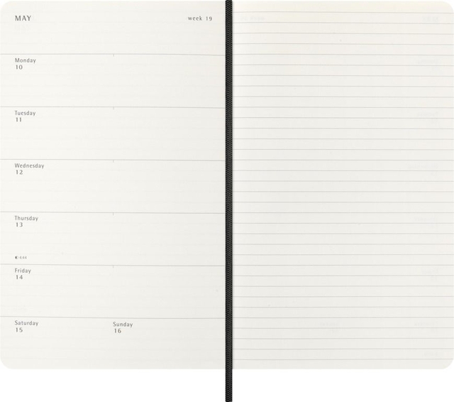 Agenda 2027 Moleskine 18M Planner Weekly 7dagen/1pagina large sc black