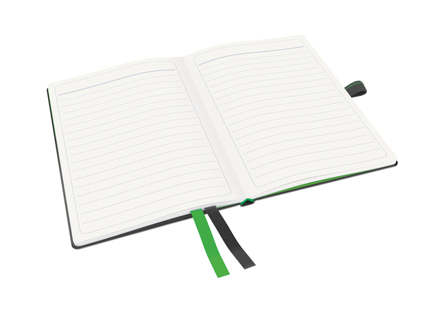 Notitieboek Leitz Complete A6 lijn 160 pagina's 100gr zwart