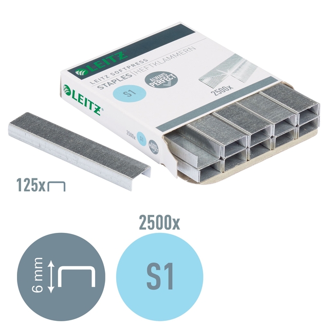 Nieten Leitz S1 Softpress verzinkt 2500 stuks