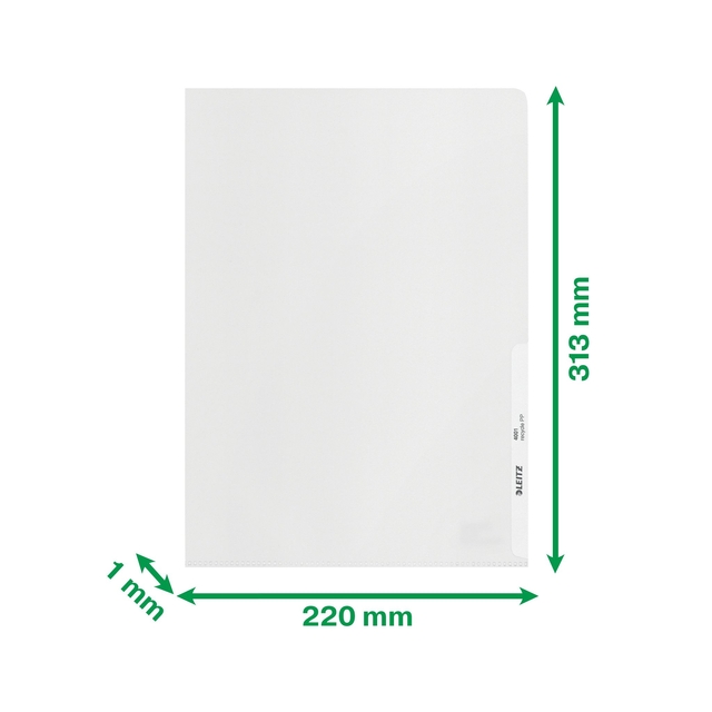 Insteekmap L-model Leitz Recycle A4 0.10mm PP transparant  25 stuks