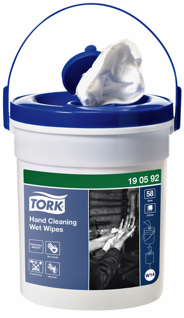 Cleaning wipes Tork Hand Cleaning W14 perfume-free white 190592