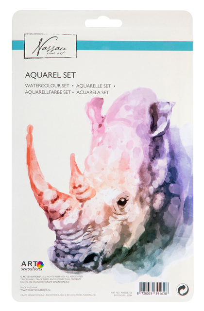 Aquarelverf Nassau Art blik à 18 napjes en pensee