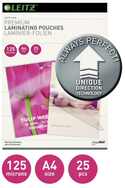 Lamineerhoes Leitz iLAM A4 2x125micron 25 stuks