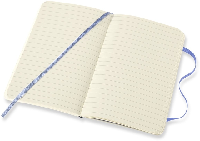 Notitieboek Moleskine pocket 90x140mm lijn soft cover hydrangea blue