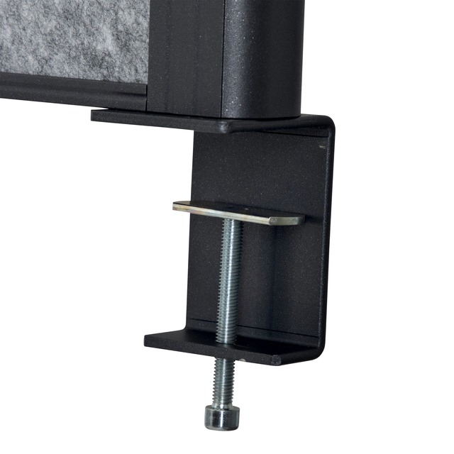 Scheidingswand MAUL akoestiek Uplight 120x50 donkergrijs antrac.frame tafelklem