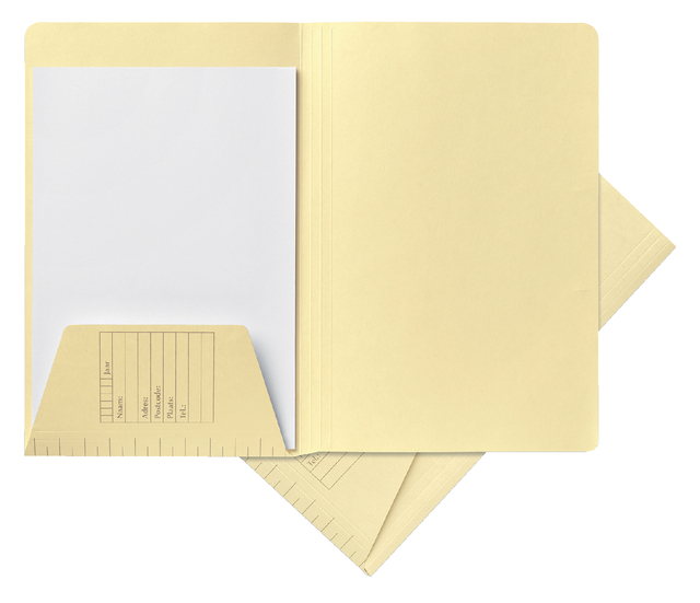 File folder Djois A4 1 flap 160gr light yellow