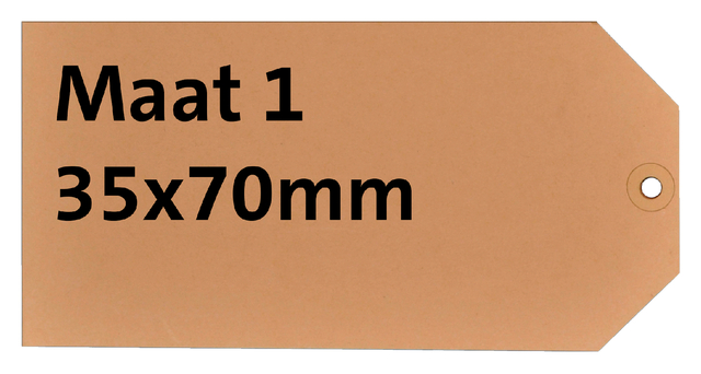 Label tags HF2 carton Nr1 200gr. 35x70mm 1000 pcs.