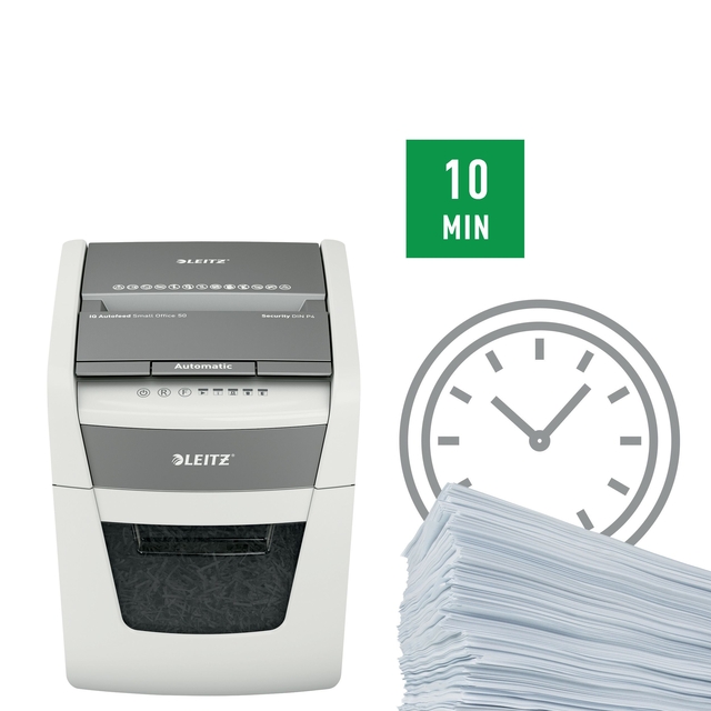 Papiervernietiger Leitz IQ Auto+ Small Office 50X P4 snippers 4x28mm
