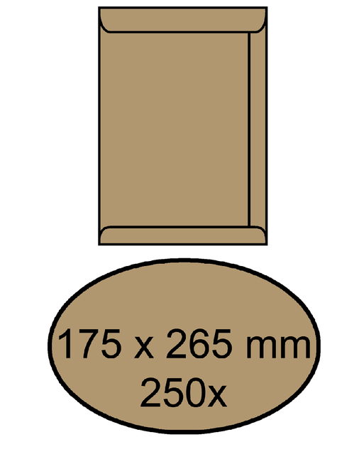 Pocket 265x175 p&s brown 90gsm