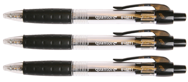 Ballpoint Quantore Grip push button black medium