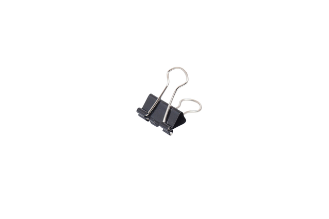 Papierklem MAUL 213 foldback 19mm zwart 12 stuks