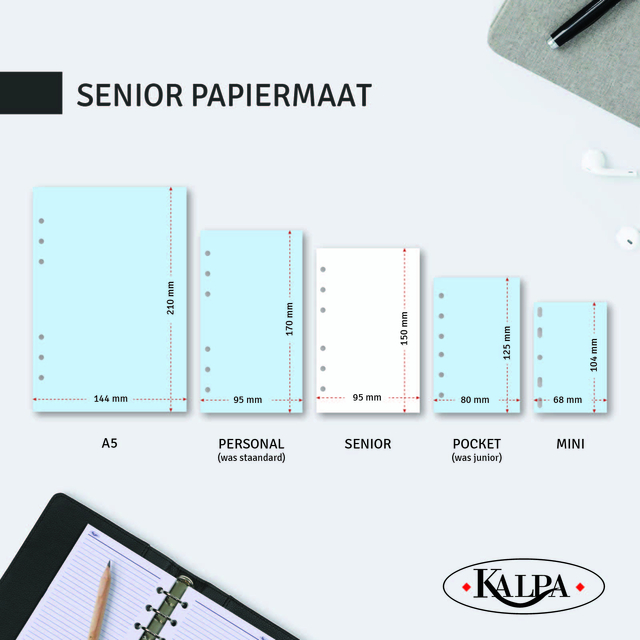 Agendavulling 2025 Kalpa Senior 1dag/1pagina