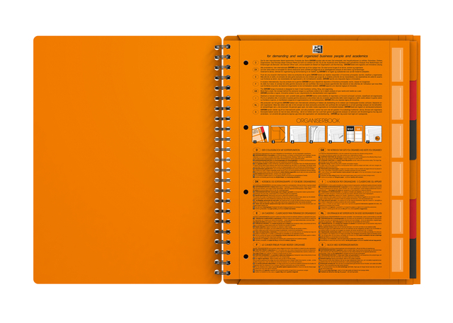 Oxford International A4+ Polypropylene Twin-wire Organiserbook Narrow Ruled 160 Pages Orange SCRIBZEE® Compatibl